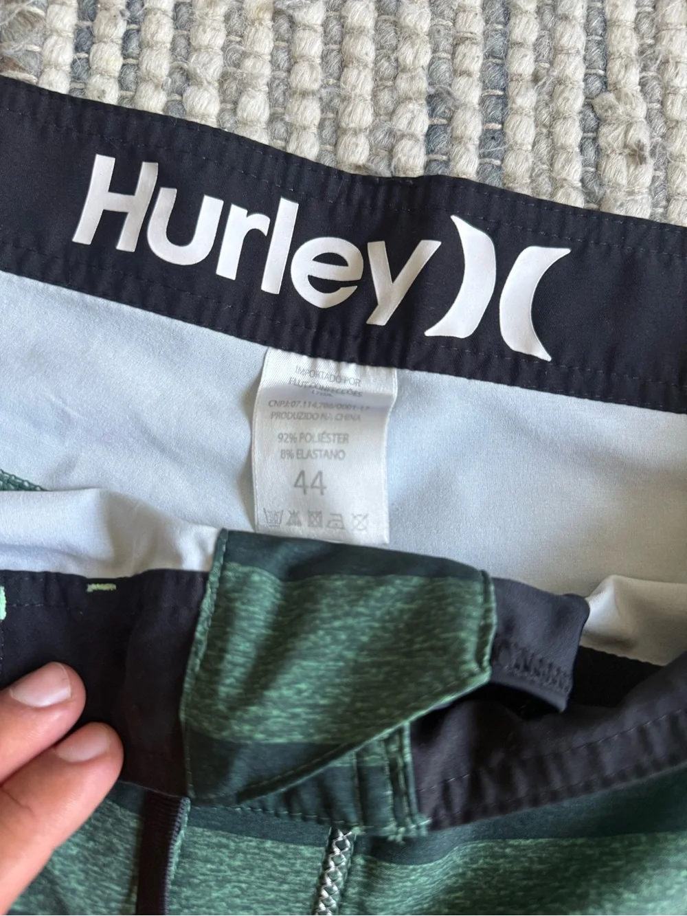 Hurley Men’s Green Gradient Stripe Boardshorts